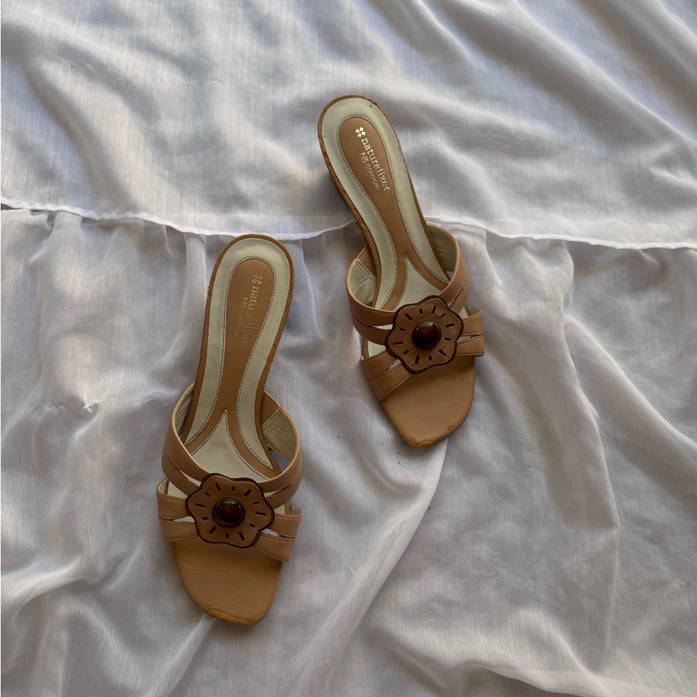 Naturalizer Peep Toe Floral Sandals